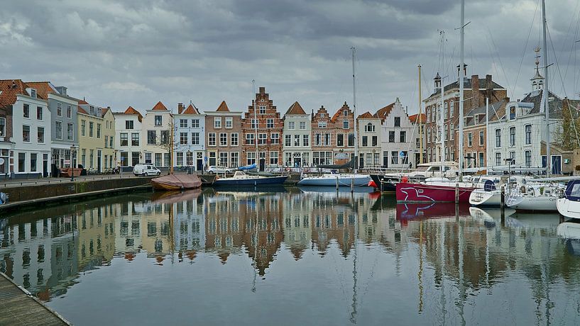 Dreamy image of the port of Goes by Gert van Santen