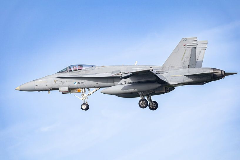 F/A 18C de l'armée de l'air finlandaise sous le drapeau frison 2023 par Harm-Jan Martens