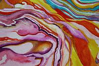 Aarde: Patronen van de planeet in paars rood en geel 