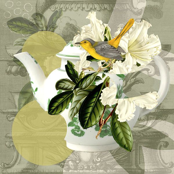 Yellow Bird &amp; TeaPot by Behindthegray