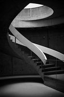 Spiral staircase I Black and white architecture I Lyon, France