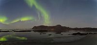 Nordlicht Panorama Lofoten