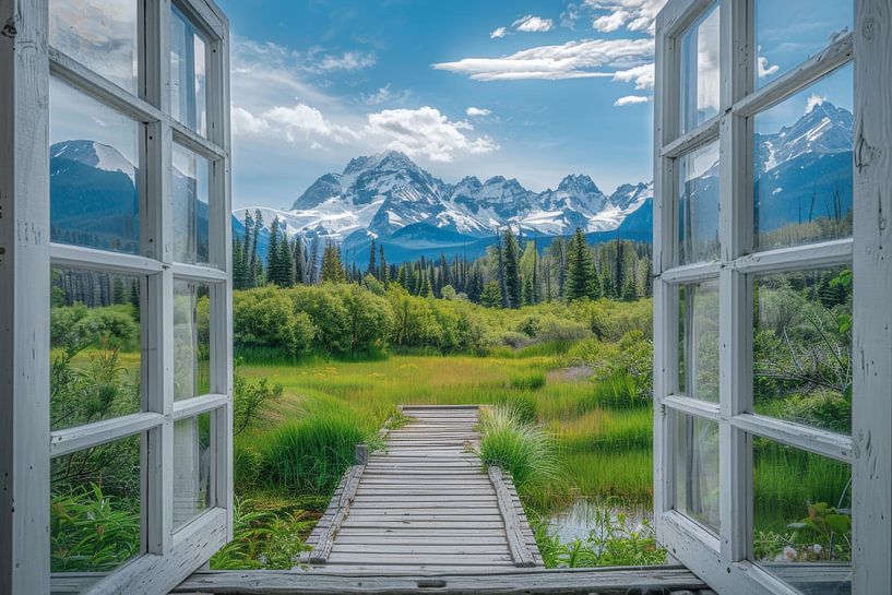 Pittoresque prairie de montagne par Poster Art Shop