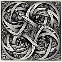Circles in infinity in the style of Escher