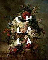 "Oh La La" (Botanischer Druck mit Typografie)