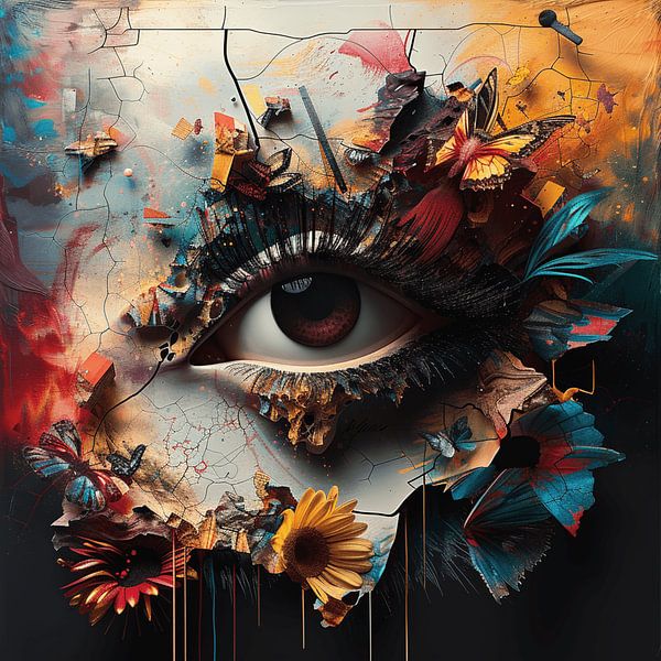 &quot;Das Regenbogenauge: Zersplittert, aber lebendig&quot; von julieart 66