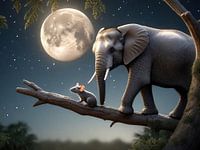 Elephant and Mouse in the Moonshine.
