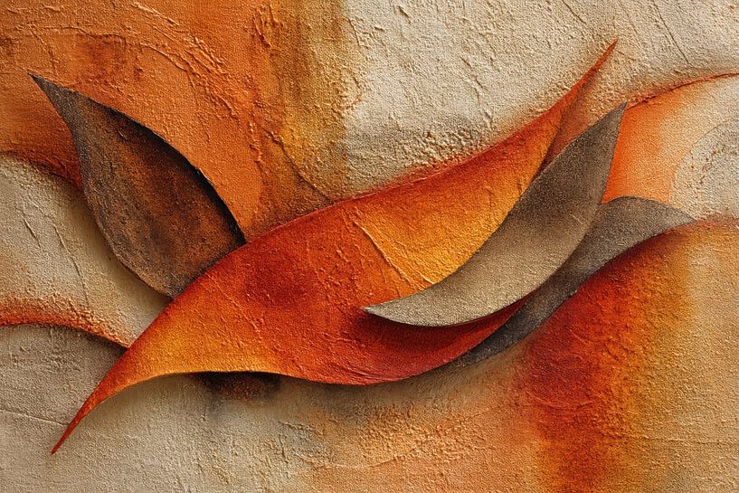 Abstrakte Malerei - Terrakotta Kraftvoll Organisch von Joriali Abstrakte Kunst