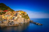 la ville côtière de Riomaggiore dans la région populaire des Cinque Terre en Italie