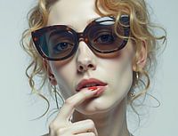 Stilvolles Frauenporträt mit Brille