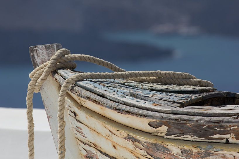Old greek fishing boat by Simone Meijer