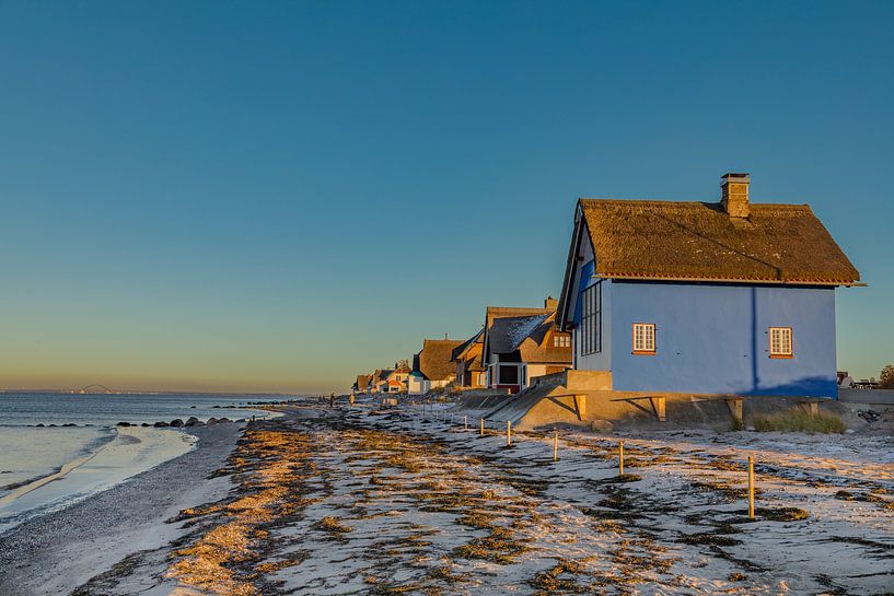 Villas sur la plage de la mer Baltique au large de Heiligenhafen par Ursula Reins