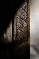 Prachtig donkerbruin houten kunstwerk