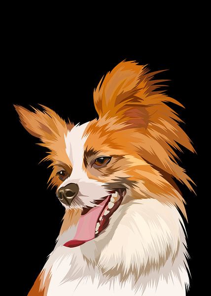 Papillon Zunge raus von IHSANUDDIN .