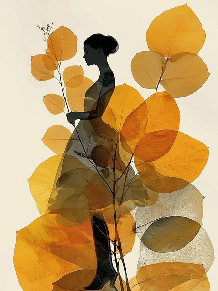 Frau in herbstlichen Sphären von Caroline Guerain