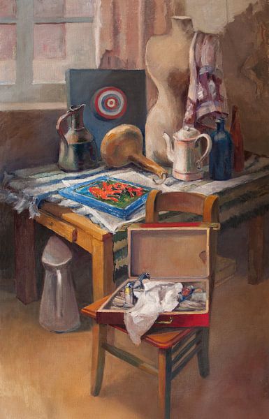 L'atelier du peintre - Huile sur toile par Galerie Ringoot