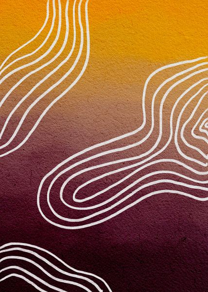 Timeless - abstraktes Muster aubergine/orange von Atelier Nadine