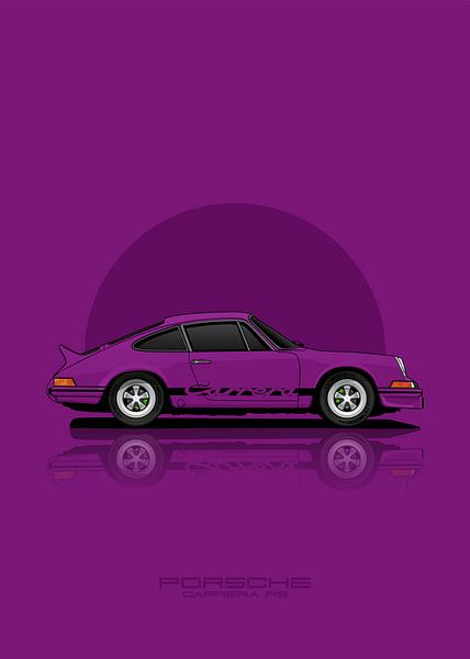 Art Car PORSCHE CARRERA RS Purple par D.Crativeart