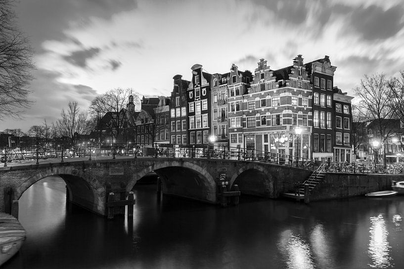 Brouwersgracht SchwarzWeiß von Dennis van de Water