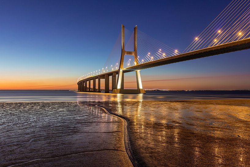 Pont Vasco de Gama à Lisbonne à l'heure bleue par Tilo Grellmann