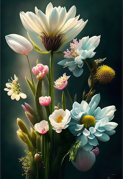 still life with flowers by The Photo Artist