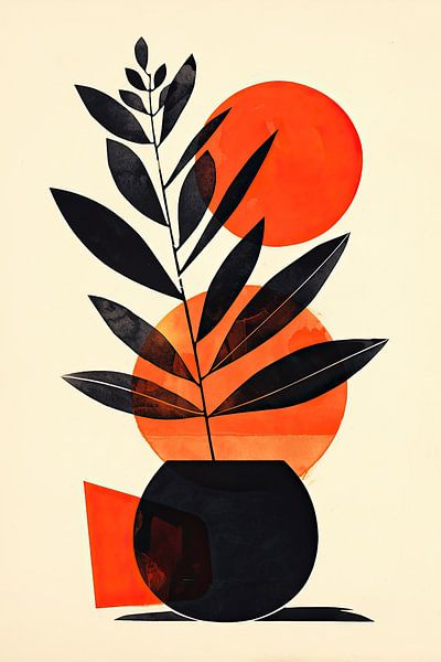 Skandinavische minimalistische Malerei von Moderne Kollektion