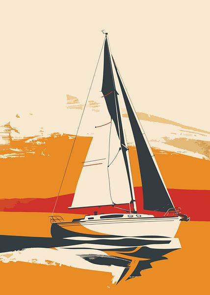 Voilier Voile Navire Pop Art par Jordan