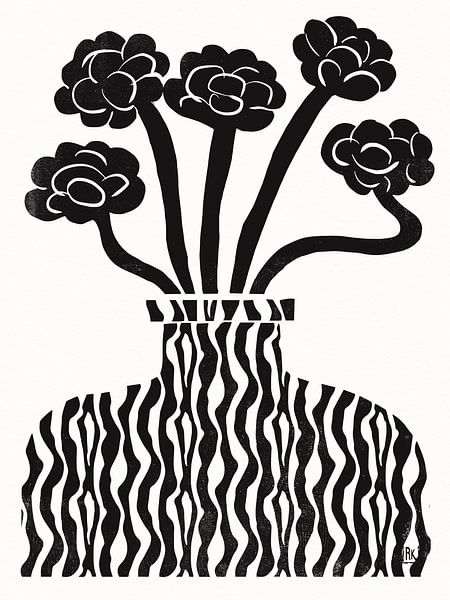 Vaas en bloemen 03 van The Printable Studio