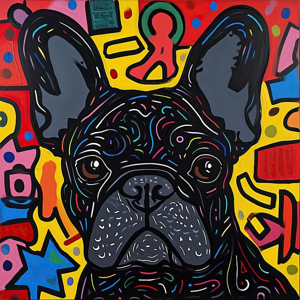 Bulldogge Popart | Bulldogge von Wunderbare Kunst