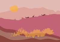 Cerfs au petit matin