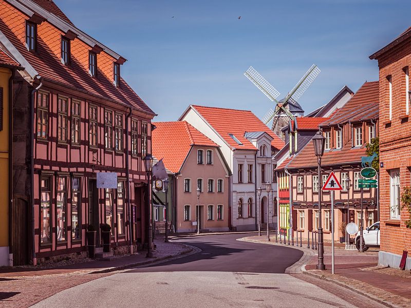 Oude stad Röbel in het Mecklenburgse merengebied van Animaflora PicsStock