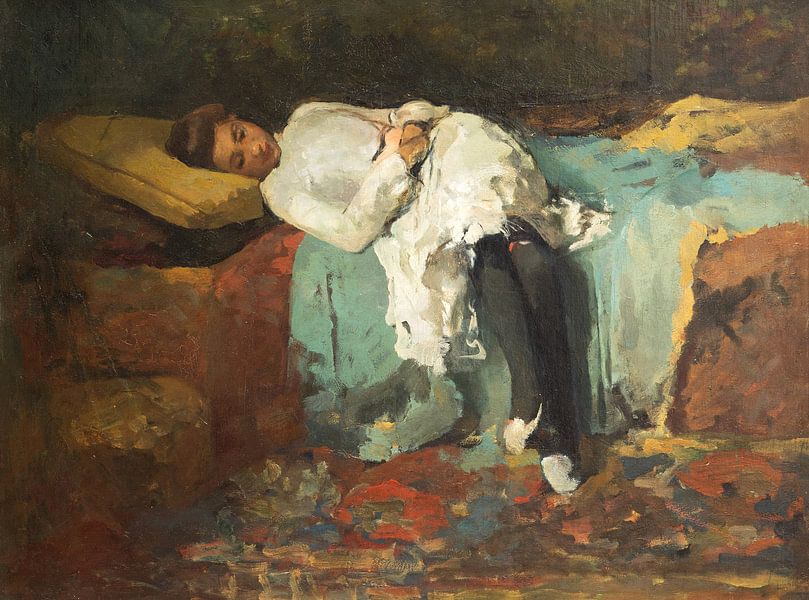 Liggende vrouw op een bank, Coba Ritsema van Meesterlijcke Meesters