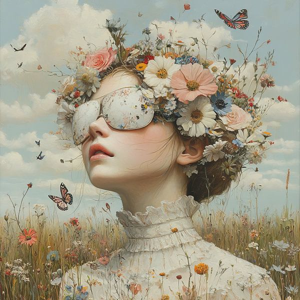 Fleurs Femme par Peintures accrocheuses