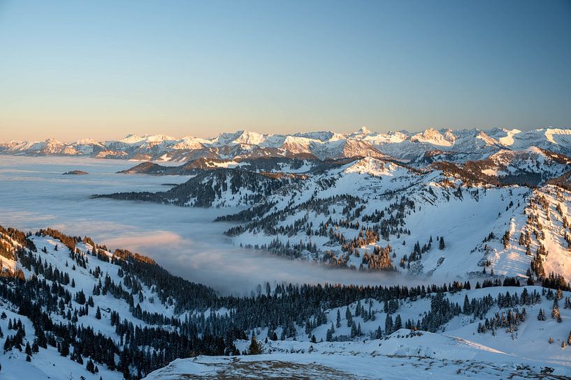 Coucher de soleil à Obheiter sur la Nagelfuhkette par Leo Schindzielorz