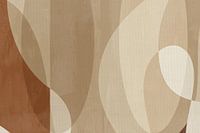 Formes organiques abstraites en beige doux, marron sur lin