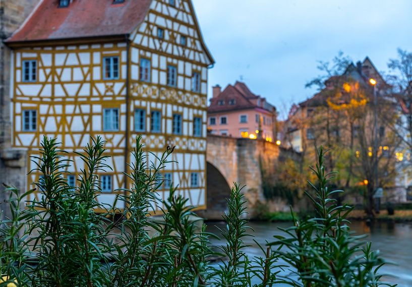 L'ancien hôtel de ville de Bamberg La Haute-Franconie à l'heure bleue par Animaflora PicsStock