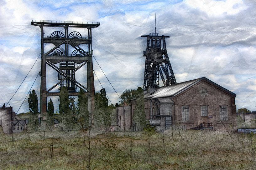 Gneisenau Buntstiftzeichnung von Edgar Schermaul