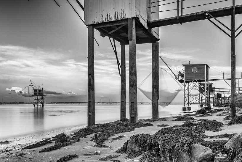 Fischerhäuschen in Saint Nazaire Frankreich. von Ron van der Stappen