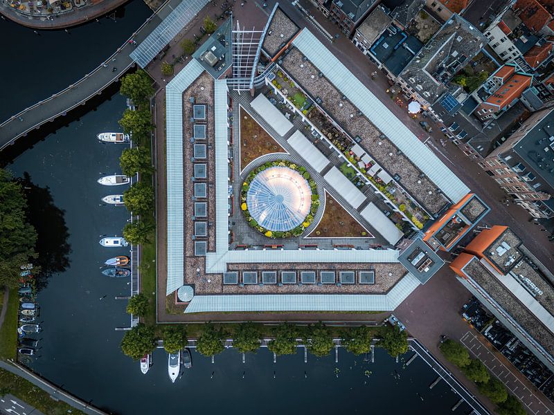 Maagjesbolwerk Zwolle from above - symmetry on the canal by Thomas Bartelds