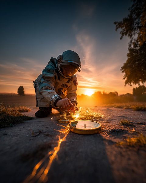 Morgenstille von fernlichtsicht