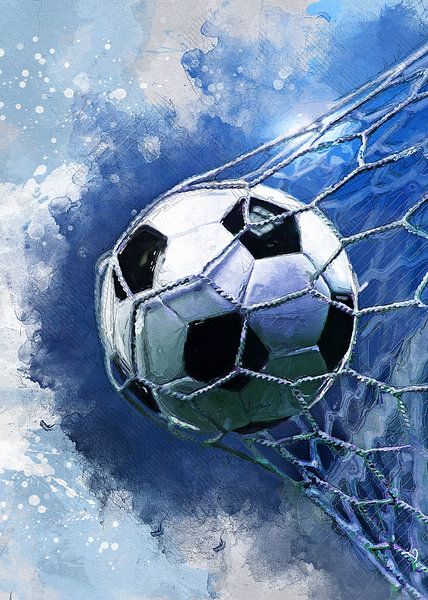 Fußballspieler Sport Aquarell #Fußball von JBJart Justyna Jaszke