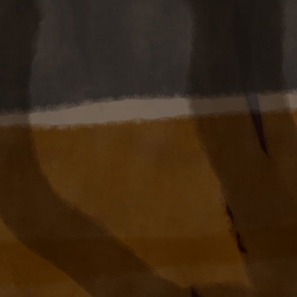 Moderne abstracte kunst. Vormen en lijnen in taupe, bruin, terra van Dina Dankers