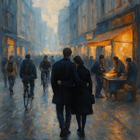 Coucher de soleil en ville