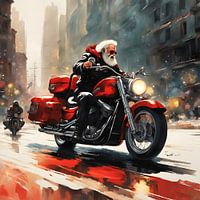 Santa on motorbike