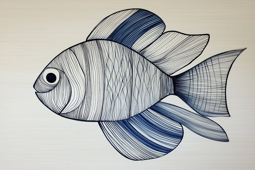 Fisch abstrakt 10 von Bert Nijholt