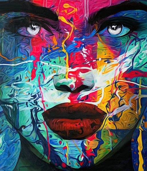 Just Face - Splash Pop Art - 261 par Team W 32 Gallery