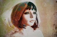 Woman with bright eyes