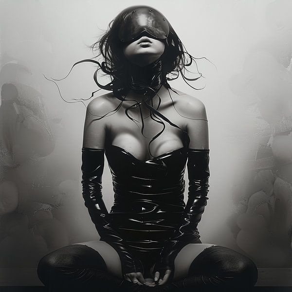 Onthulde Kwetsbaarheid | De Dynamiek van Controle en Onderwerping in Monochrome Kunst van Karina Brouwer