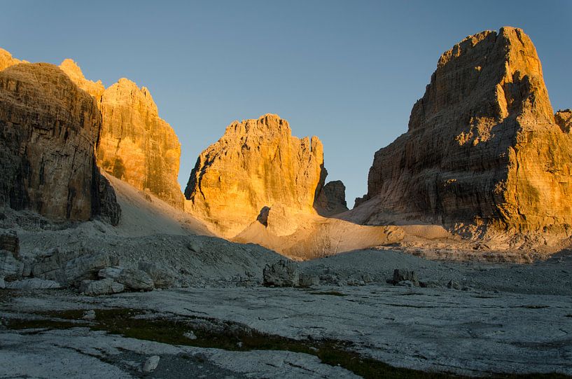 Golden sunset in the mountains of the Brenta dolomites by Sean Vos