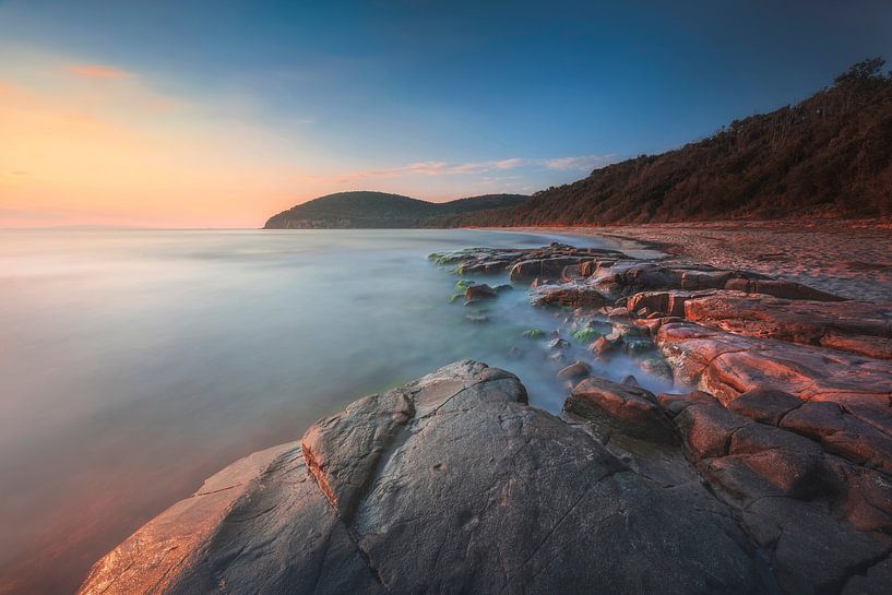 Strand Cala Violina in der Maremma bei Sonnenuntergang, Toskana von Stefano Orazzini